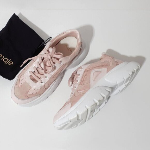 NWOT Maje chunky sole pink leather sneakers, 40 - Picture 7 of 14